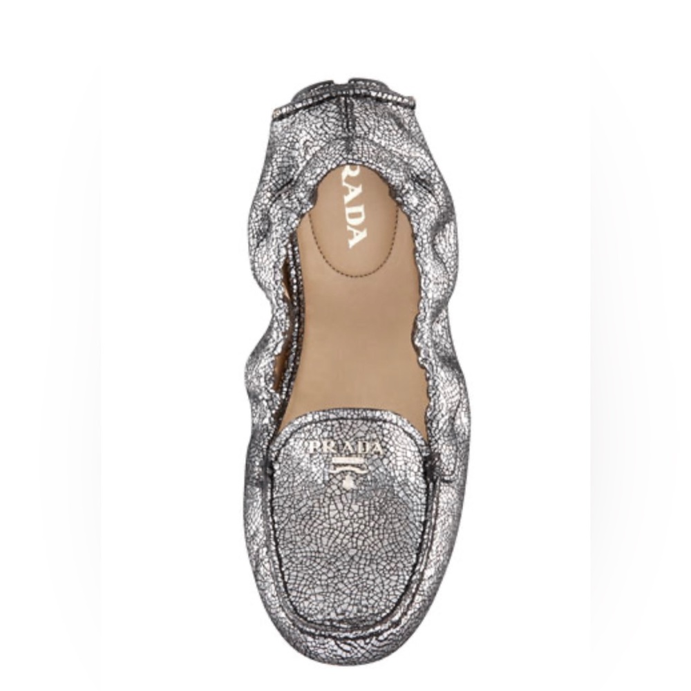Prada loafers metallic